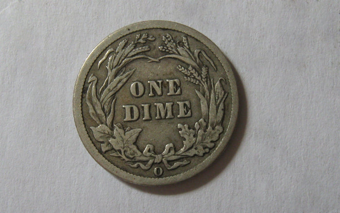 1905-O Barber dime. VF-25 | Of Coins & Crystals