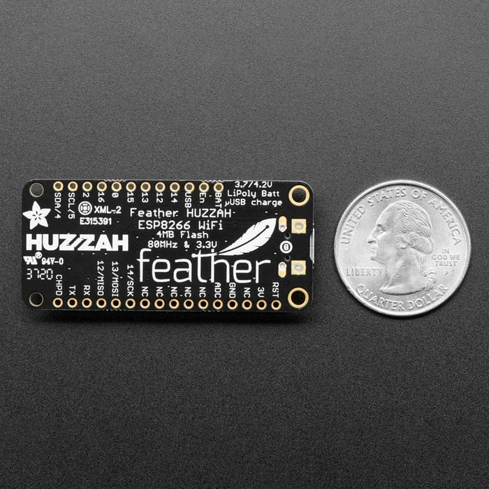 Adafruit Feather HUZZAH with ESP8266 - Loose Headers by Adafruit - The Pi Hut