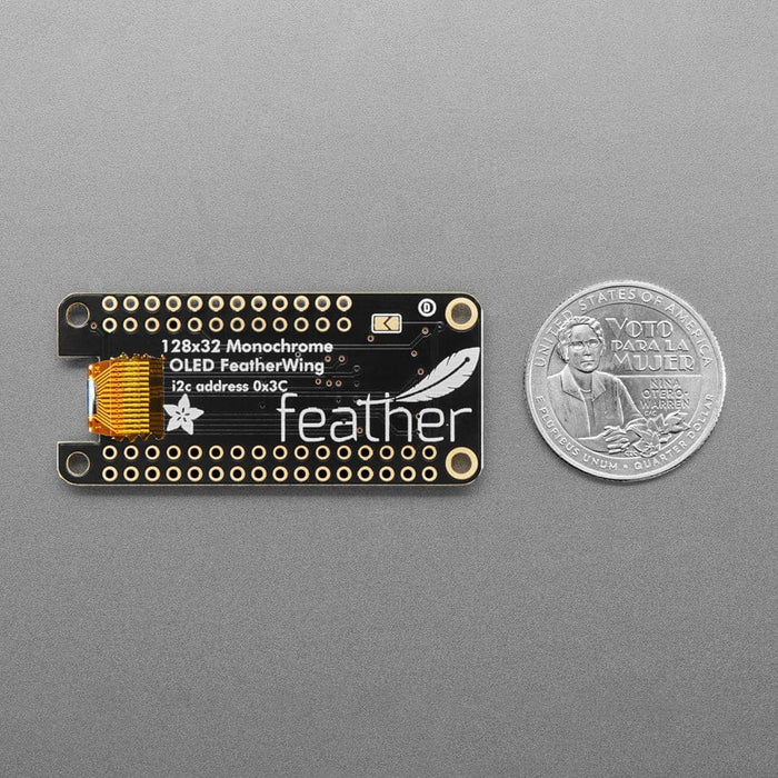 Adafruit FeatherWing OLED - 128x32 OLED Add-on For Feather by Adafruit - The Pi Hut