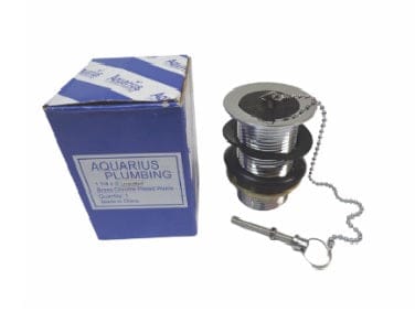 Aquarius Metal Basin Waste Unslotted 1 1/4" x 3" - AQUA047 MEGA