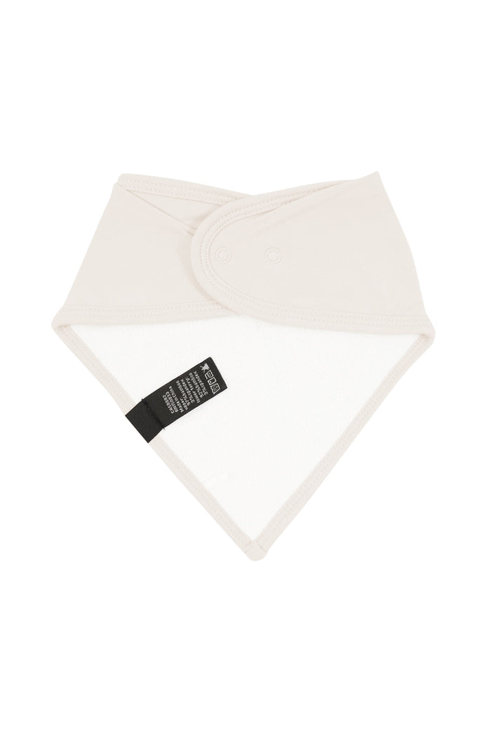 Bamboo terry lining on Kyte Baby Bib in Oat