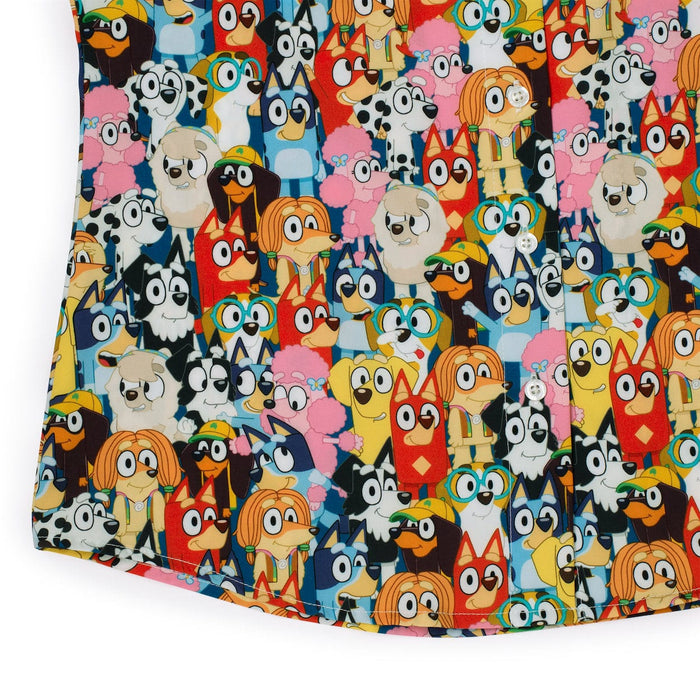 RSVLTS Bluey Short Sleeve Shirt Bluey "Primary Pals" – Women's KUNUFLEX Short Sleeve Shirt