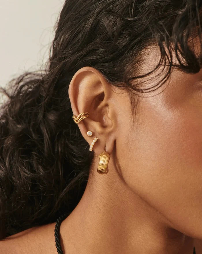 Classic Stone Stud Earrings | 18ct Gold Vermeil/Cubic Zirconia Earrings Missoma
