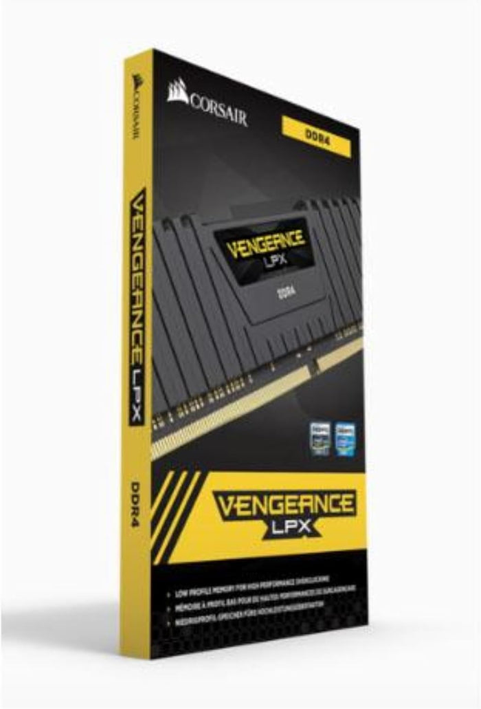 CORSAIR Vengeance LPX Black CMK8GX4M2A2400C16 DDR4 DRAM 2400MHz C16 Memory Kit 8GB 2x4GB