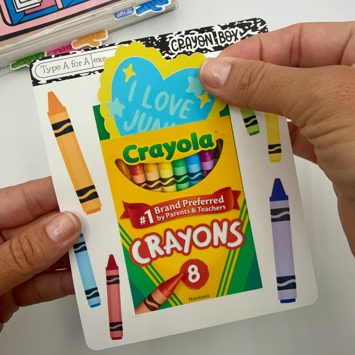 Crayon Box Jumbo Journaling Sticker Pocket
