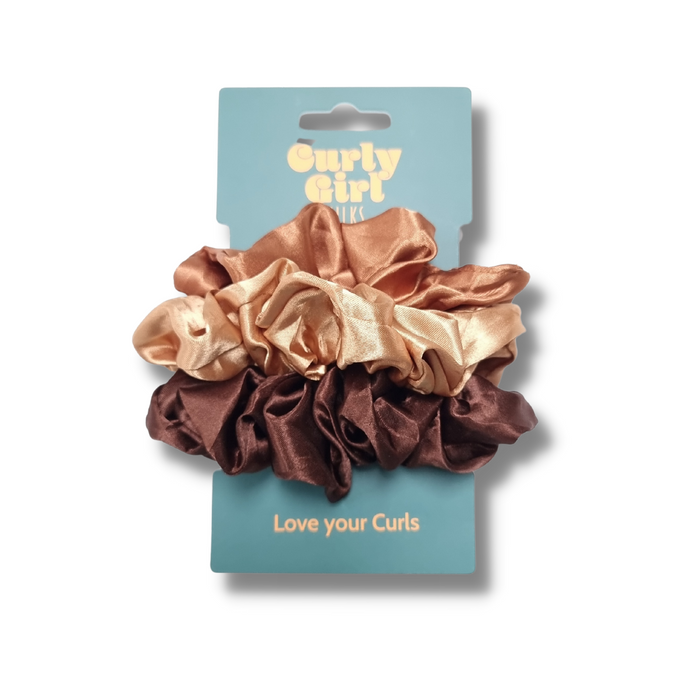 Curly Girl Silks Midi Satin Set Scrunchies - 3pcs (SATIN)