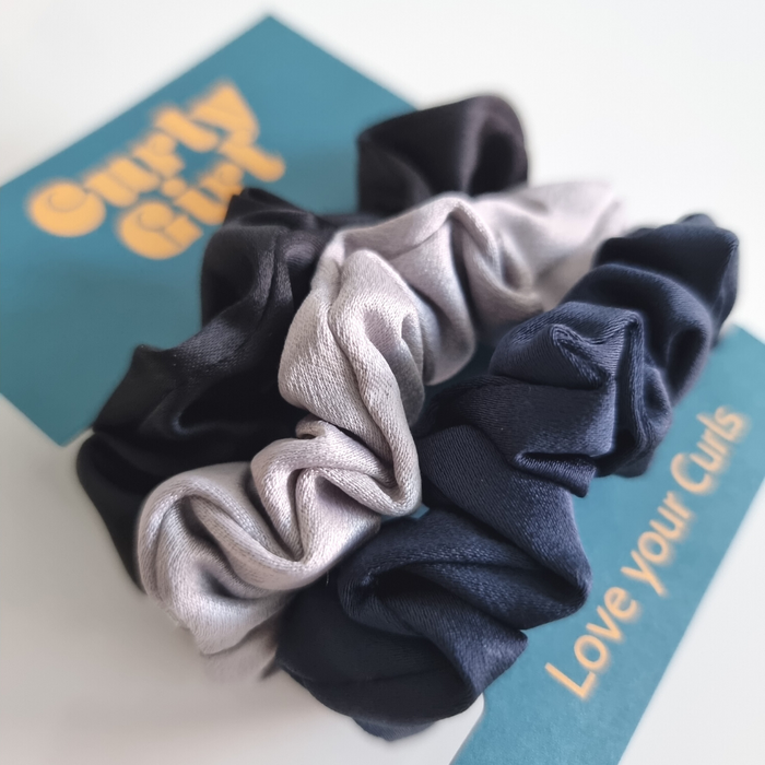 Curly Girl Silks Petite Satin Scrunchies - 3pcs (SATIN)