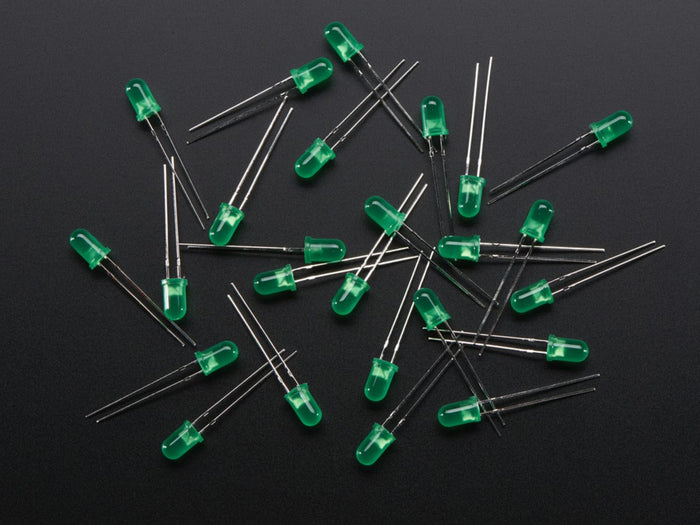 Diffused Green 5mm LED (25 pack) by The Pi Hut - The Pi Hut