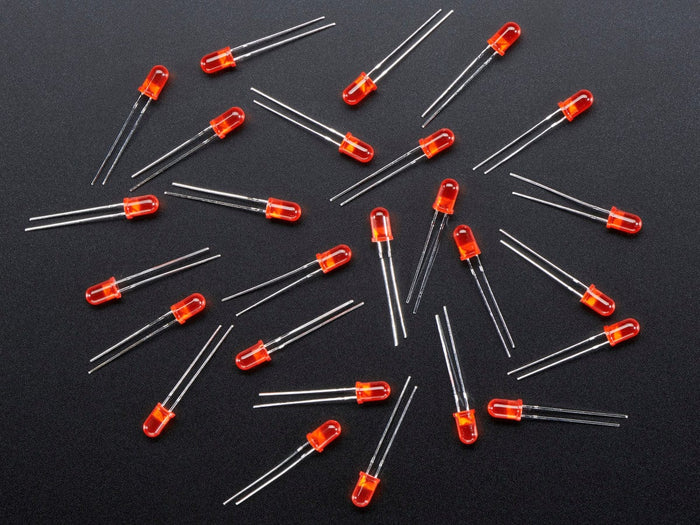 Diffused Red 5mm LED (25 pack) by The Pi Hut - The Pi Hut