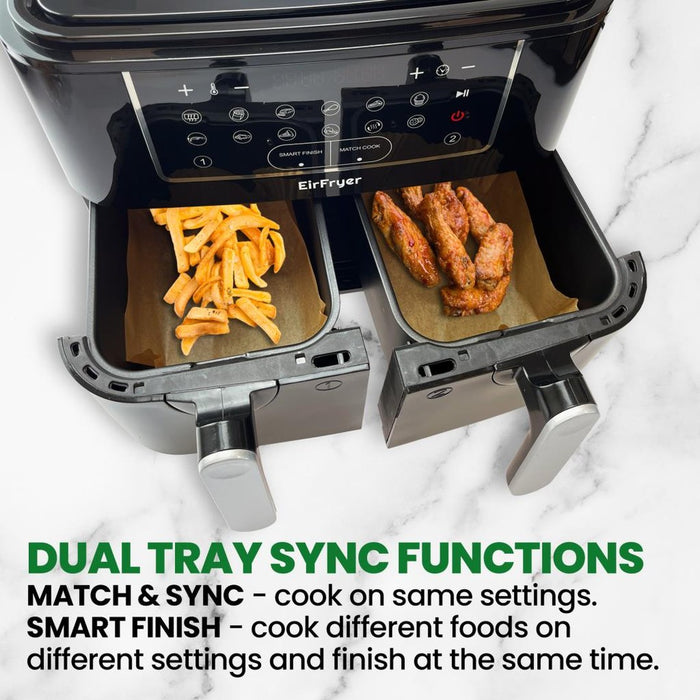 EirFryer Dual Drawer Air Fryer | T-033260 EirFryer Air Fryer Euronics Ireland