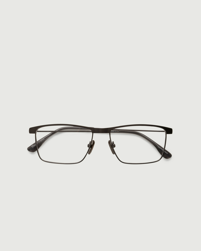 Gunmetal::Elliot Eyeglasses Rectangle Gray metal top