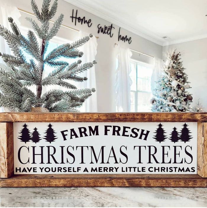 Farm Fresh Christmas Trees Sign 5x14"