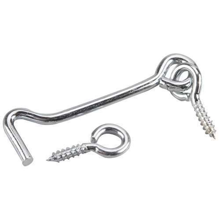 Fixworx Hook Gate & Eye Zinc Plate 75mm 2pc