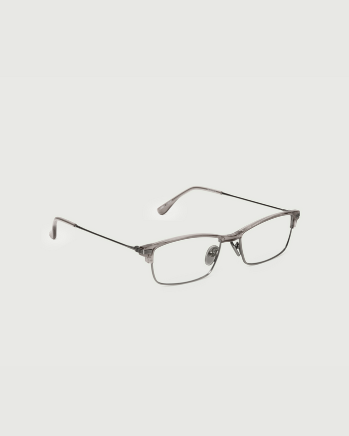 Cove::Foster Eyeglasses Rectangle Black plant-based plastic front diagonal