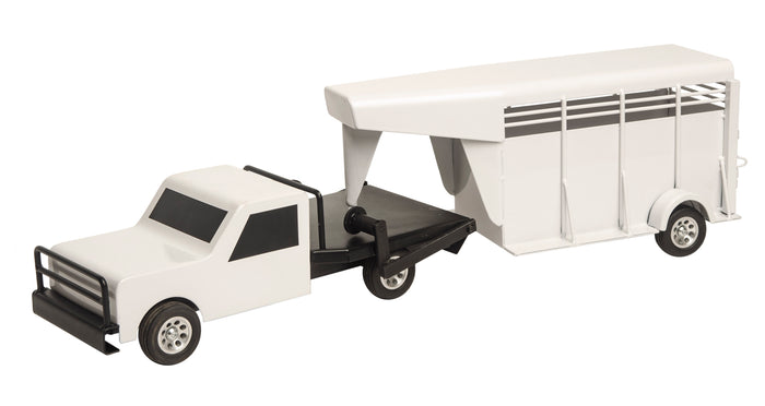 Gooseneck Stock Trailer White
