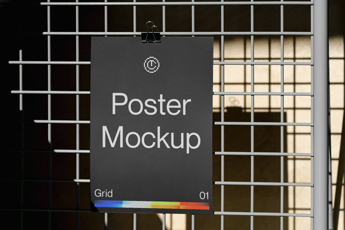 Grid 01 Poster, Book and Stationary Mockups