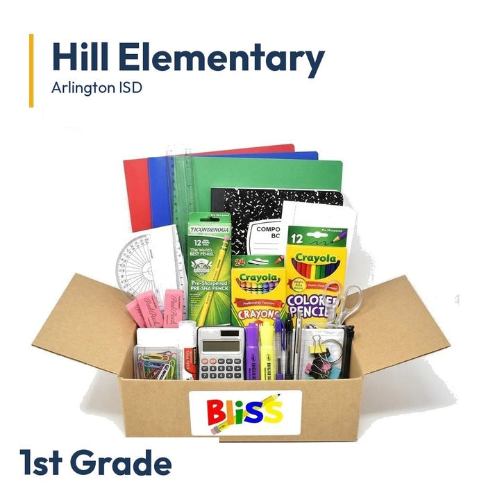 Hill Elementary 1st Grade School Supply Kit
