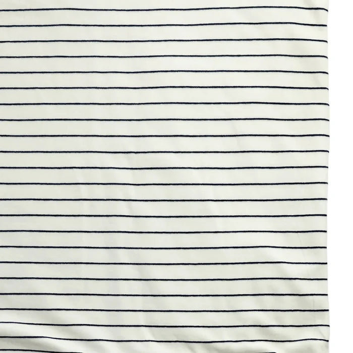 Infants White & Black Striped Pram Blanket
