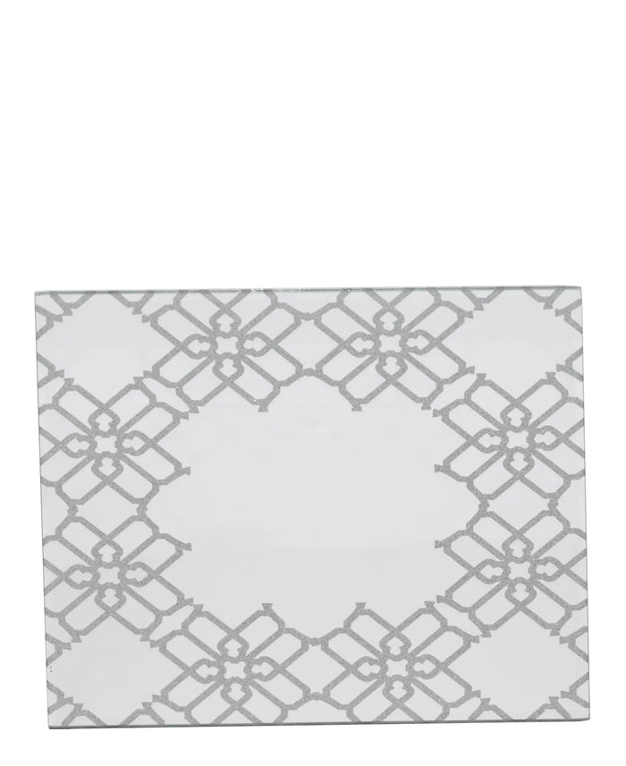 Kitchen Life Square Glitter Under Plate 30 x 30cm - Silver