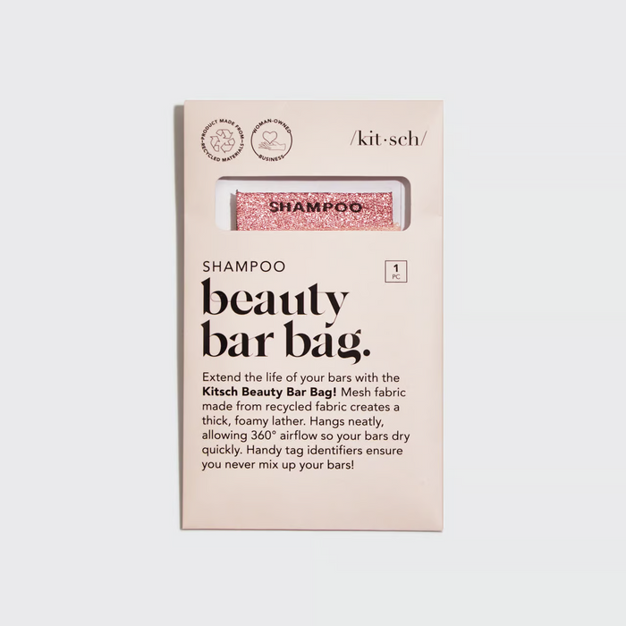 Kitsch shampoo bar bag in blush