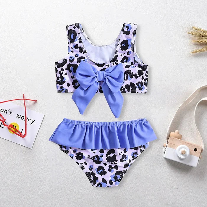 LEOPARD Purple Bowtie Bikini