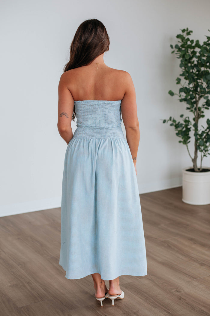 Lindsey Striped Linen Dress