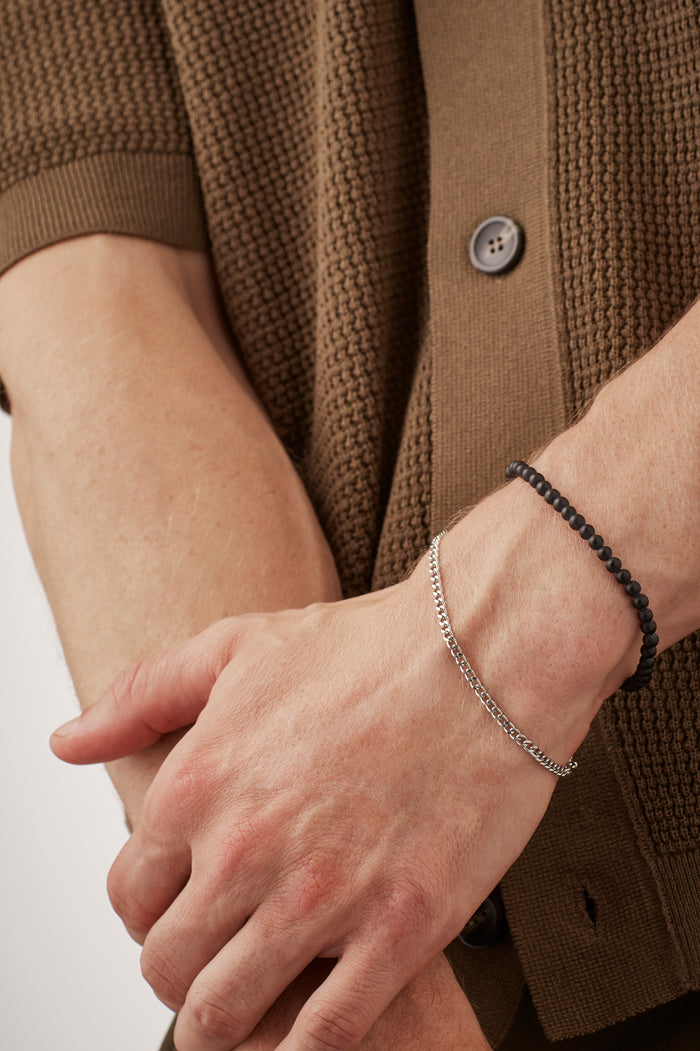 Men's Black Onyx Duo Bracelet Set