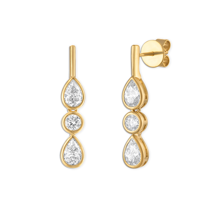Mini Linea Bezel Drip Earring