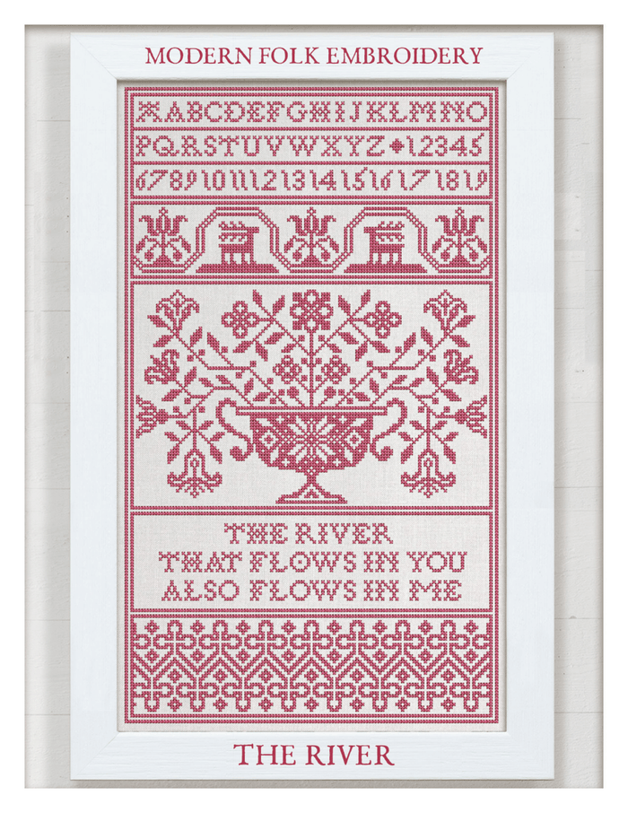 Modern Folk Embroidery - The River - Booklet Chart