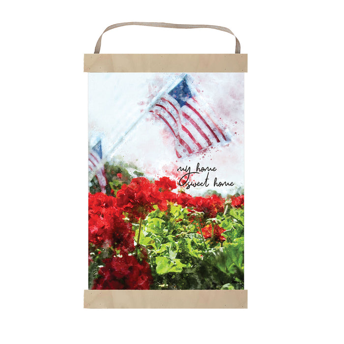 My Home Sweet Home American Watercolor Banner Sign