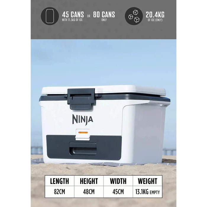 Ninja FrostVault 50QT 47L Hard Cooler with Dry Zone – Cloud White | FB151UKWH Ninja Drinks Cooler Euronics Ireland