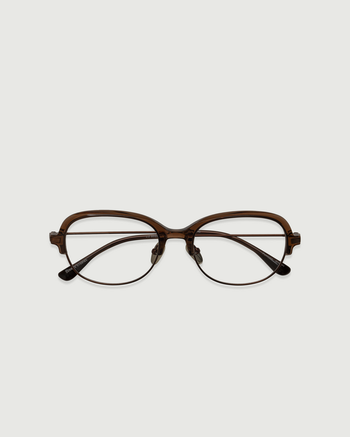Whiskey ::Penelope Eyeglasses Round Brown castor seed top