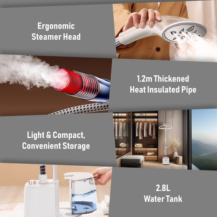 PowerPac Garment Steamer With 2 Heat Selector 2.8L Water Tank (PPIN619A)