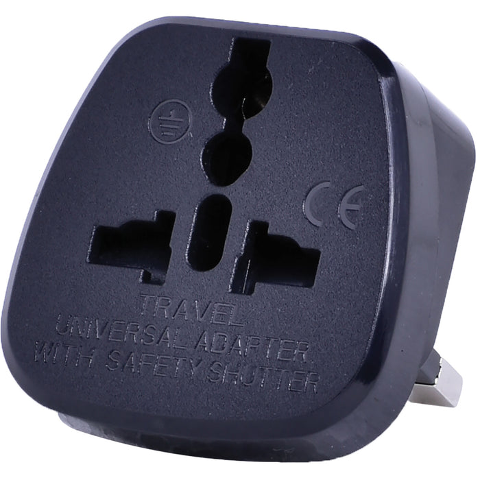 PowerPac Multi Adapter with 3-Pin Plug – Multi Sockets, Travel Adapter, PT13BK