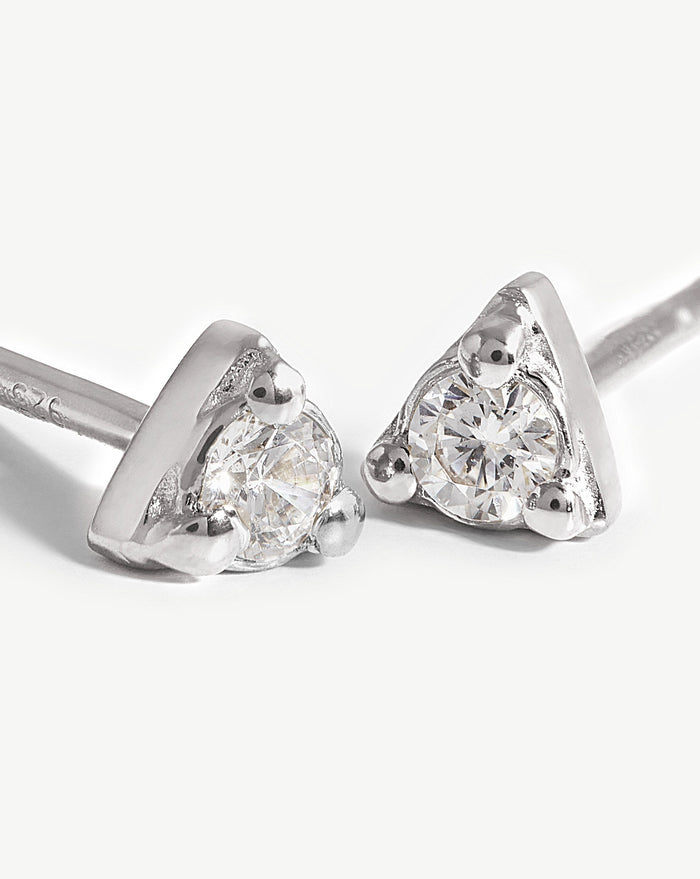 Prism Stud Earrings | Sterling Silver/Cubic Zirconia Earrings Missoma