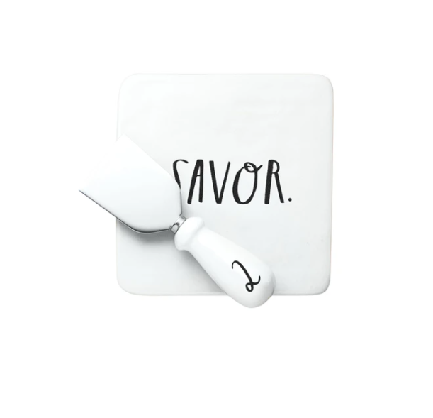 STEM PRINT INDULGE + SAVOR CHEESE SET WITH GIFT BOX