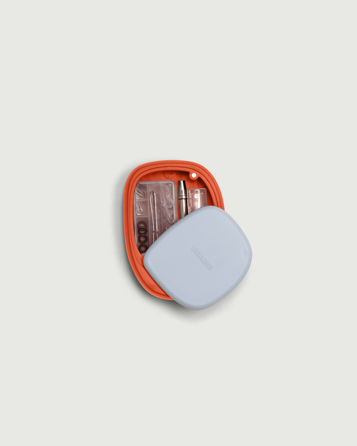 Repair Kit-editorial Cleaning and eyeglass repair kit Orange