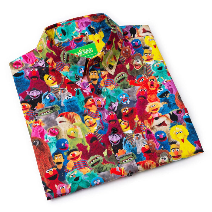 RSVLTS Sesame Street Short Sleeve Shirt Sesame Street "Block Party" – KUNUFLEX Short Sleeve Shirt Sesame Street "Block Party" – KUNUFLEX Short Sleeve Shirt