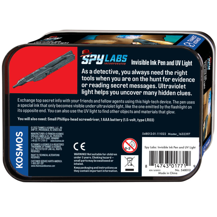 Spy Labs: Invisible Ink Pen and UV Light Thames & Kosmos