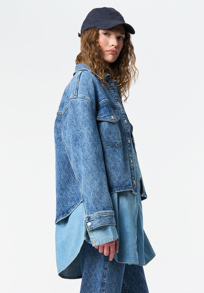 Buffalo Women Jackets Navy Denim Denim Jackets Classic Collar