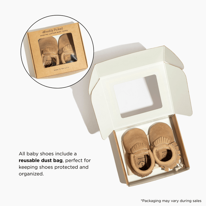 Toasted Bright White Moccasin Baby Shoe Moccasin Soft Sole