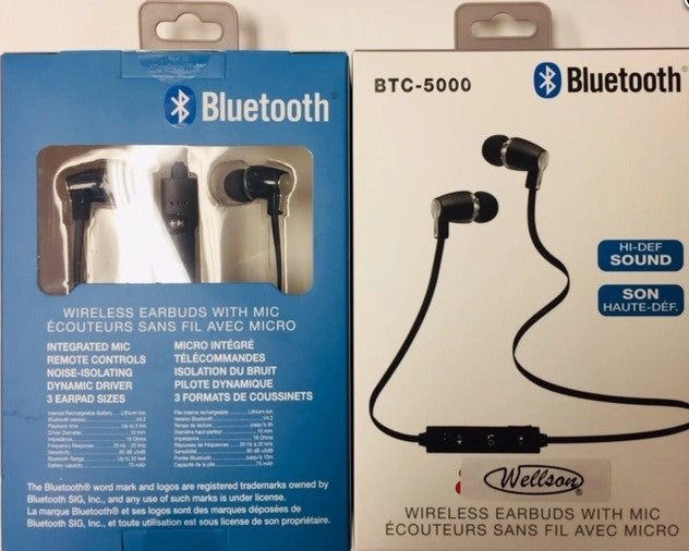 WELLSON Wireless Earbuds with Mic - BTC-5000
