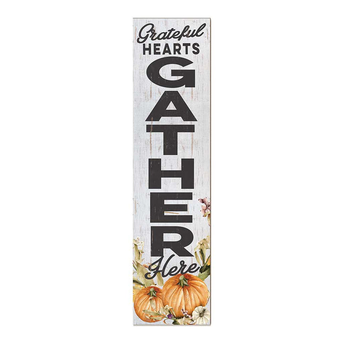 11x46 Grateful Hearts Gather Here Pumpkins Leaner Sign