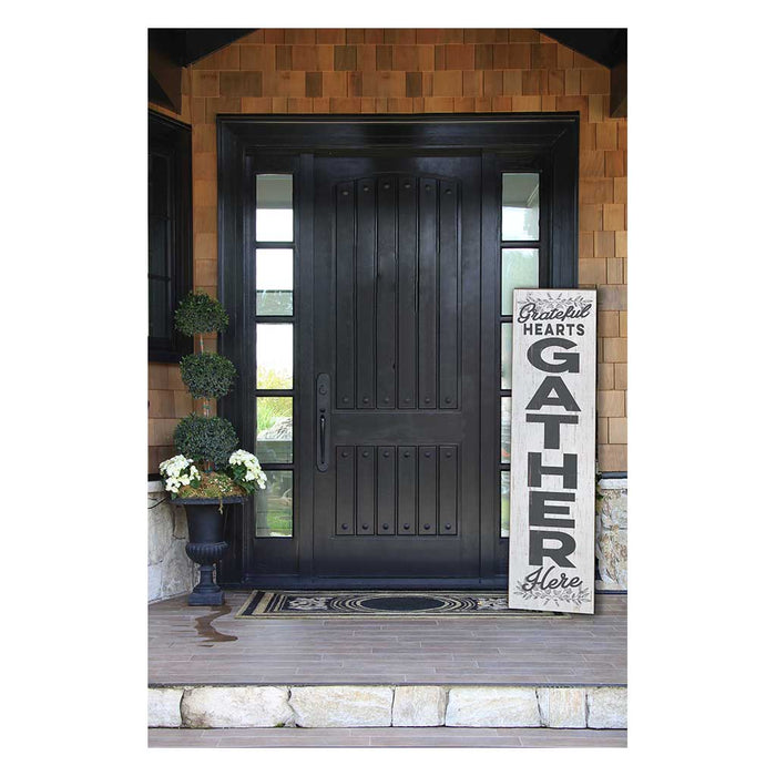 11x46 Grateful Hearts Gather Leaner Sign