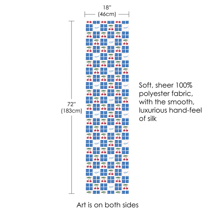 1776 Cherries Sheer Scarf