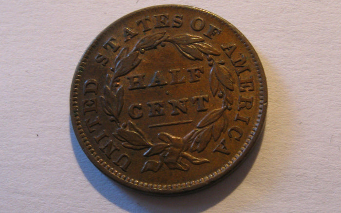 1832 Classic Half Cent  AU-55 | Of Coins & Crystals
