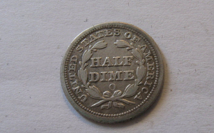 1856-O Seated Liberty Half Dime.  XF-40 | Of Coins & Crystals