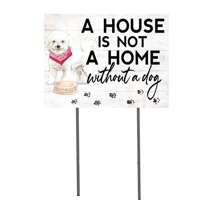 18x24 Bichon Frise Dog Lawn Sign