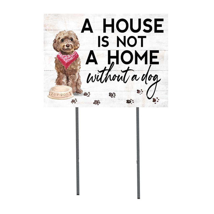 18x24 Brown Cockapoo Dog Lawn Sign