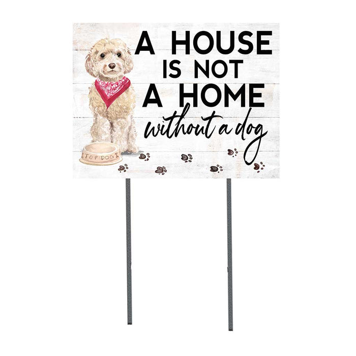 18x24 Champagne Cockapoo Dog Lawn Sign